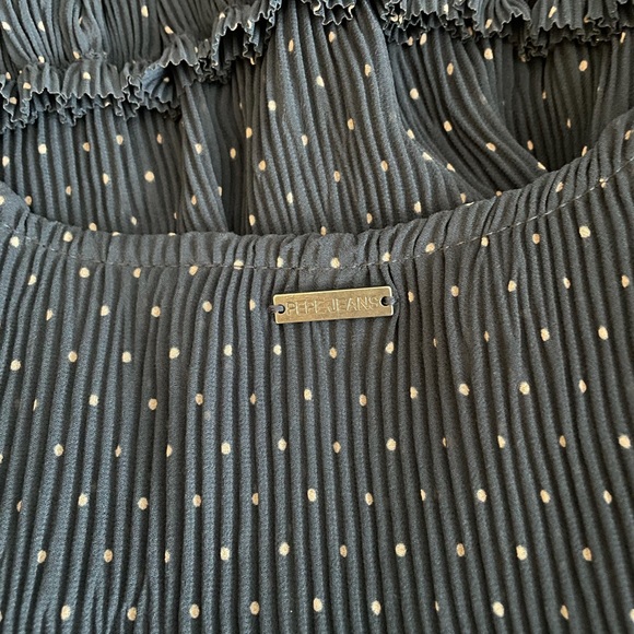 Pepe Jeans Polka Dot Long Sleeve Dress - Size S - Picture 12 of 12